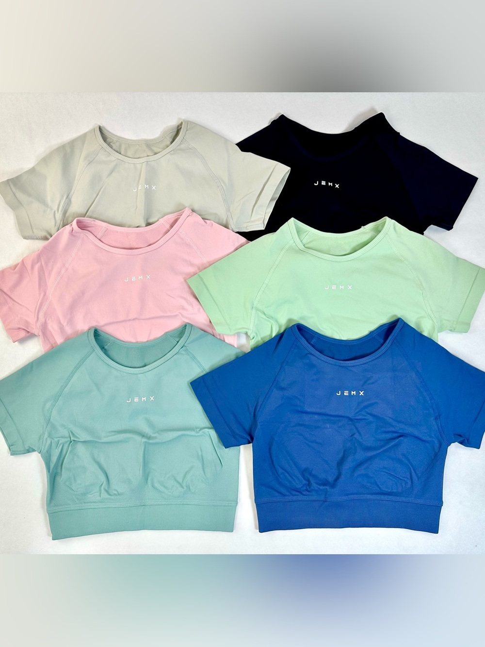 6 pack gym shirt green pink navy black and gray